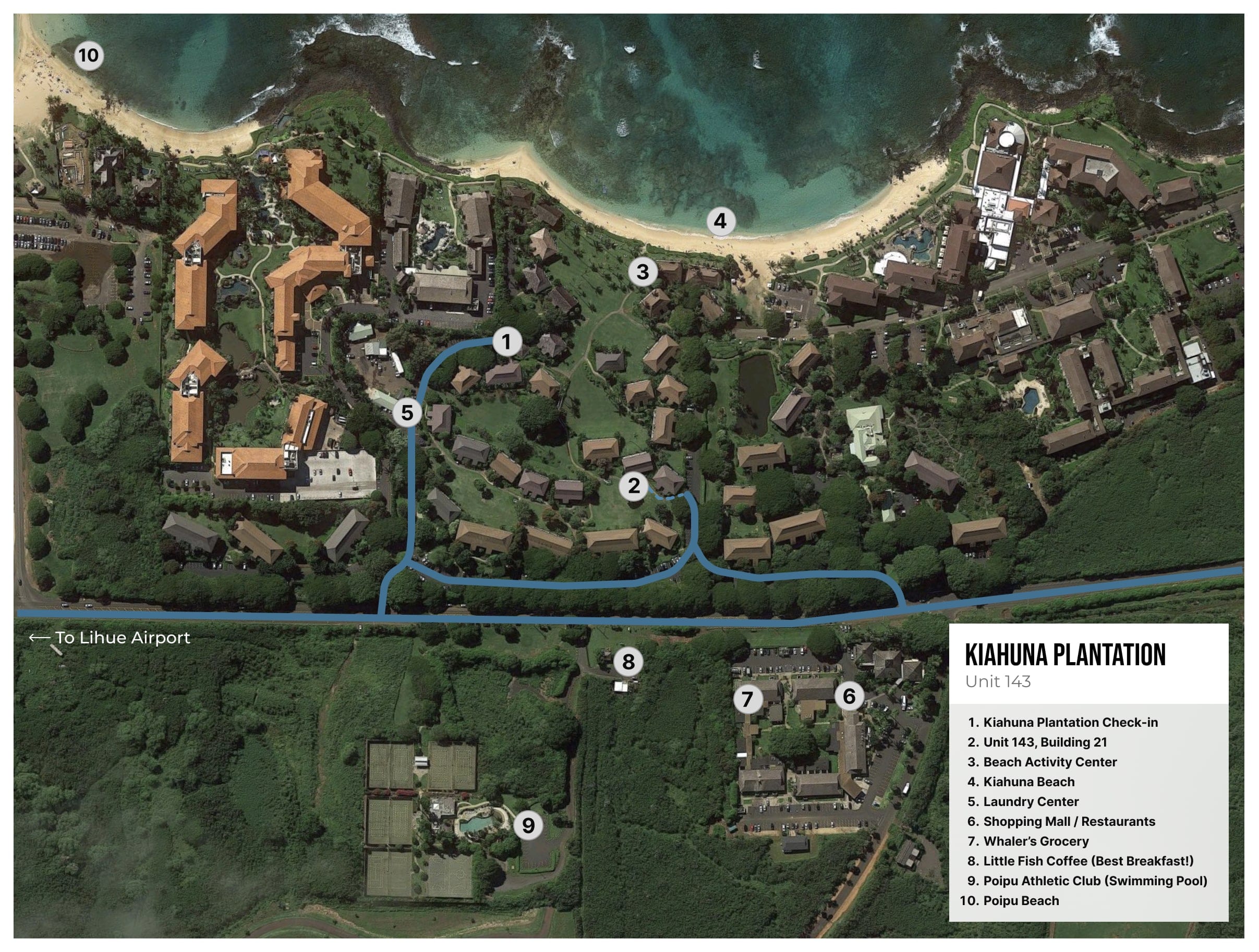 Map of kiahuna plantation